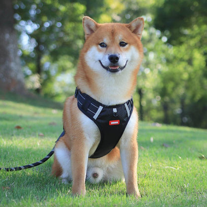Nylon Dog Harness No Pull Breathable Reflective Vest for Small and Large Dogs - Ideal for Outdoor Running and Training - Johns Pet Store