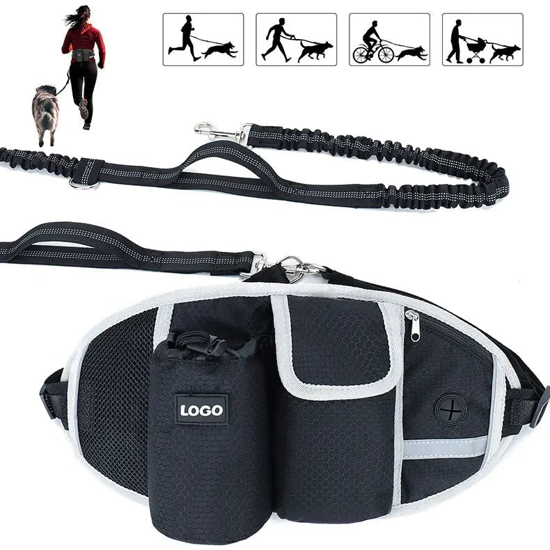 Hands Free Dog Training Leash With Waist Bag Storage For Running Walking And Outdoor Adventures - Johns Pet Store