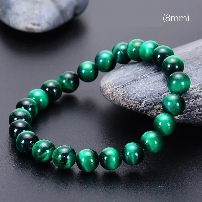 Jewellery Handmade Beaded Natural Green Tiger Eye Bracelet Stone Jewellery - Johns Pet Store