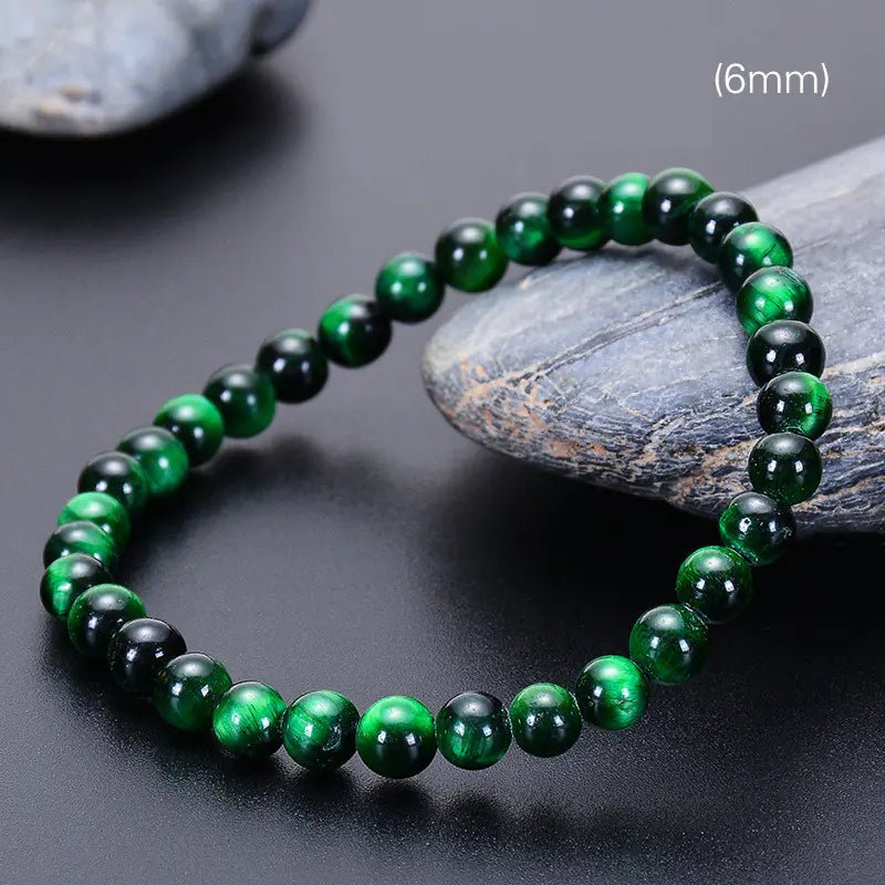 Jewellery Handmade Beaded Natural Green Tiger Eye Bracelet Stone Jewellery - Johns Pet Store