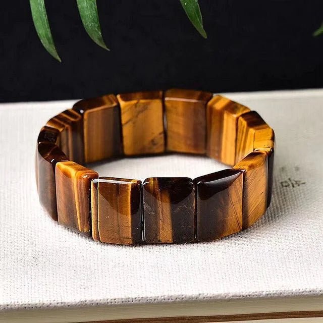 Jewellery,Yellow Tiger Eye Stone Bracelet Natural Handcrafted Jewelry With Square Design - Johns Pet Store