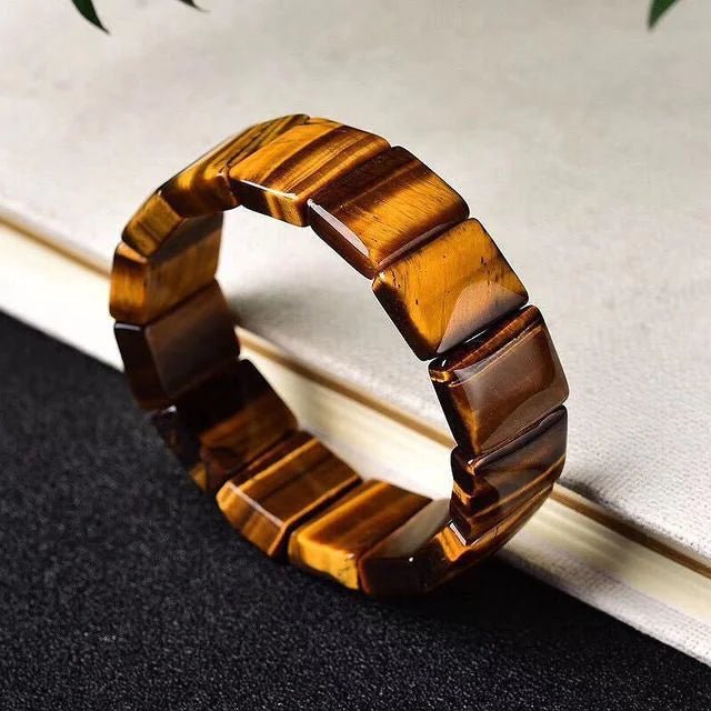 Jewellery,Yellow Tiger Eye Stone Bracelet Natural Handcrafted Jewelry With Square Design - Johns Pet Store