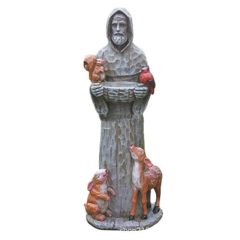 Durable Plastic St. Francis Bird Feeder Garden Statue - Outdoor Decor - Johns Pet Store