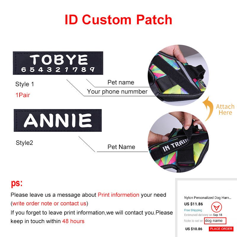 Personaised Dog Chest Strap Reflective Pet Chest Strap - Johns Pet Store