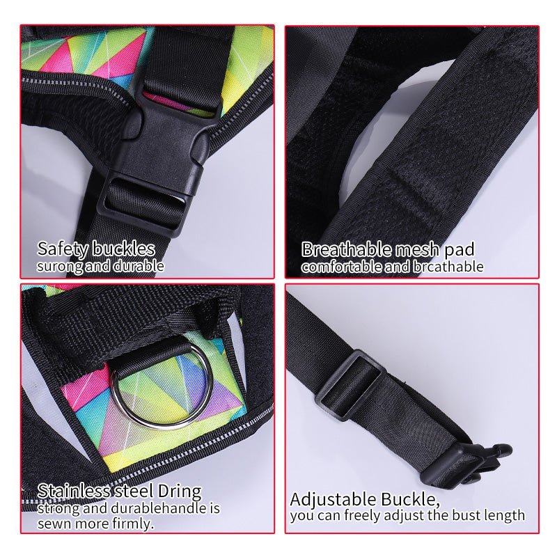 Personaised Dog Chest Strap Reflective Pet Chest Strap - Johns Pet Store
