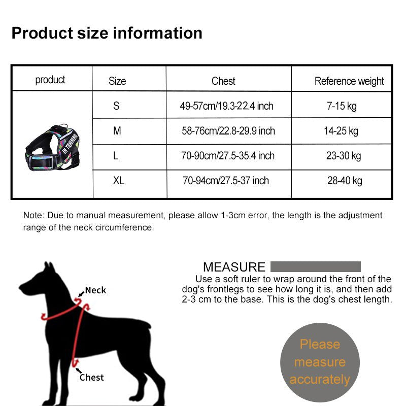 Personaised Dog Chest Strap Reflective Pet Chest Strap - Johns Pet Store