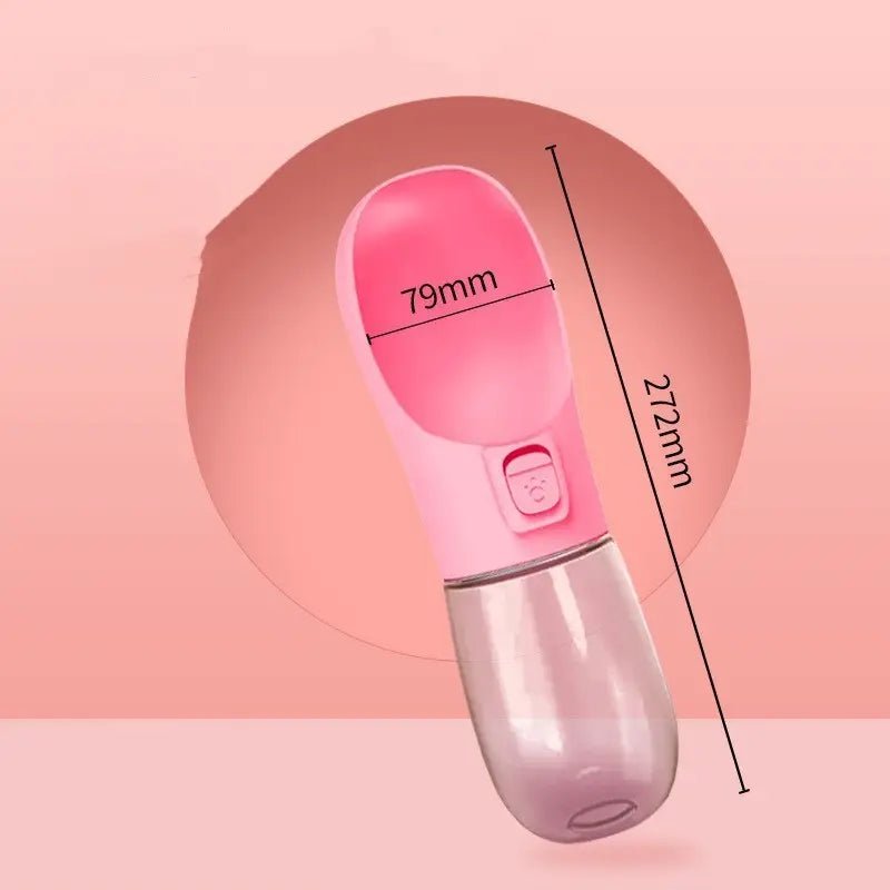 PetPro Portable Dog Water Bottle Feeder Bowl 458ml Leakproof Travel Hydration On The Go - Johns Pet Store