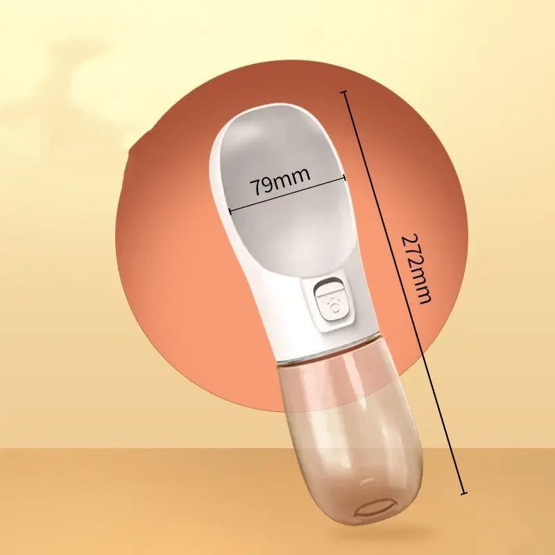 PetPro Portable Dog Water Bottle Feeder Bowl 458ml Leakproof Travel Hydration On The Go - Johns Pet Store