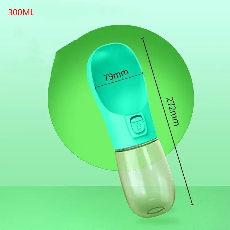 PetPro Portable Dog Water Bottle Feeder Bowl 458ml Leakproof Travel Hydration On The Go - Johns Pet Store