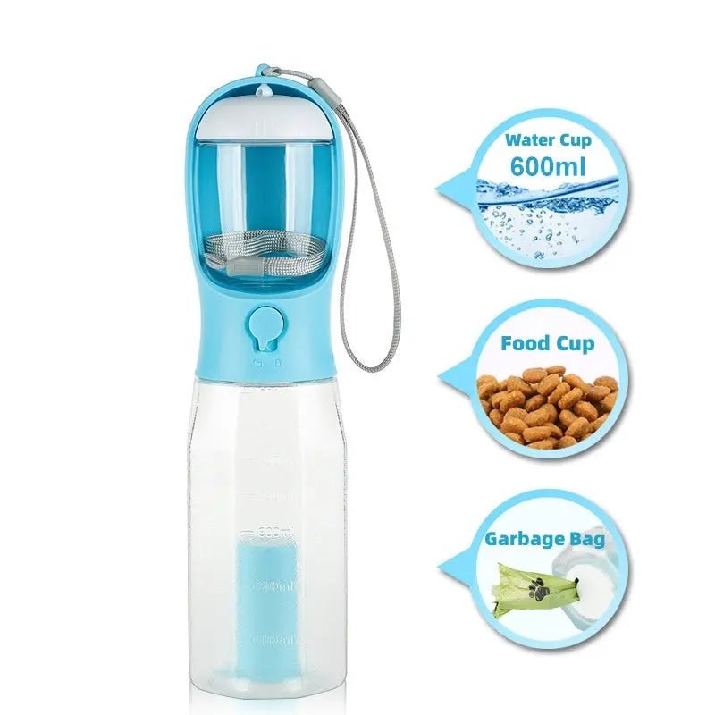 3-In-1 Portable Pet Water Bottle with Automatic Dispenser - Johns Pet Store