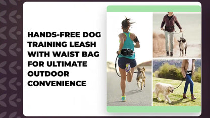 Hands-Free Dog Training Leash with Waist Bag for Ultimate Outdoor Convenience by@Outfy