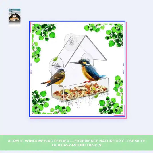Acrylic Window Bird Feeder &mdash; Experience Nature Up Close with Our Easy-Mount Design by@Outfy
