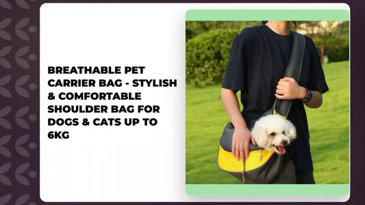 Breathable Pet Carrier Bag - Stylish &amp; Comfortable Shoulder Bag for Dogs &amp; Cats Up to 6kg by@Outfy