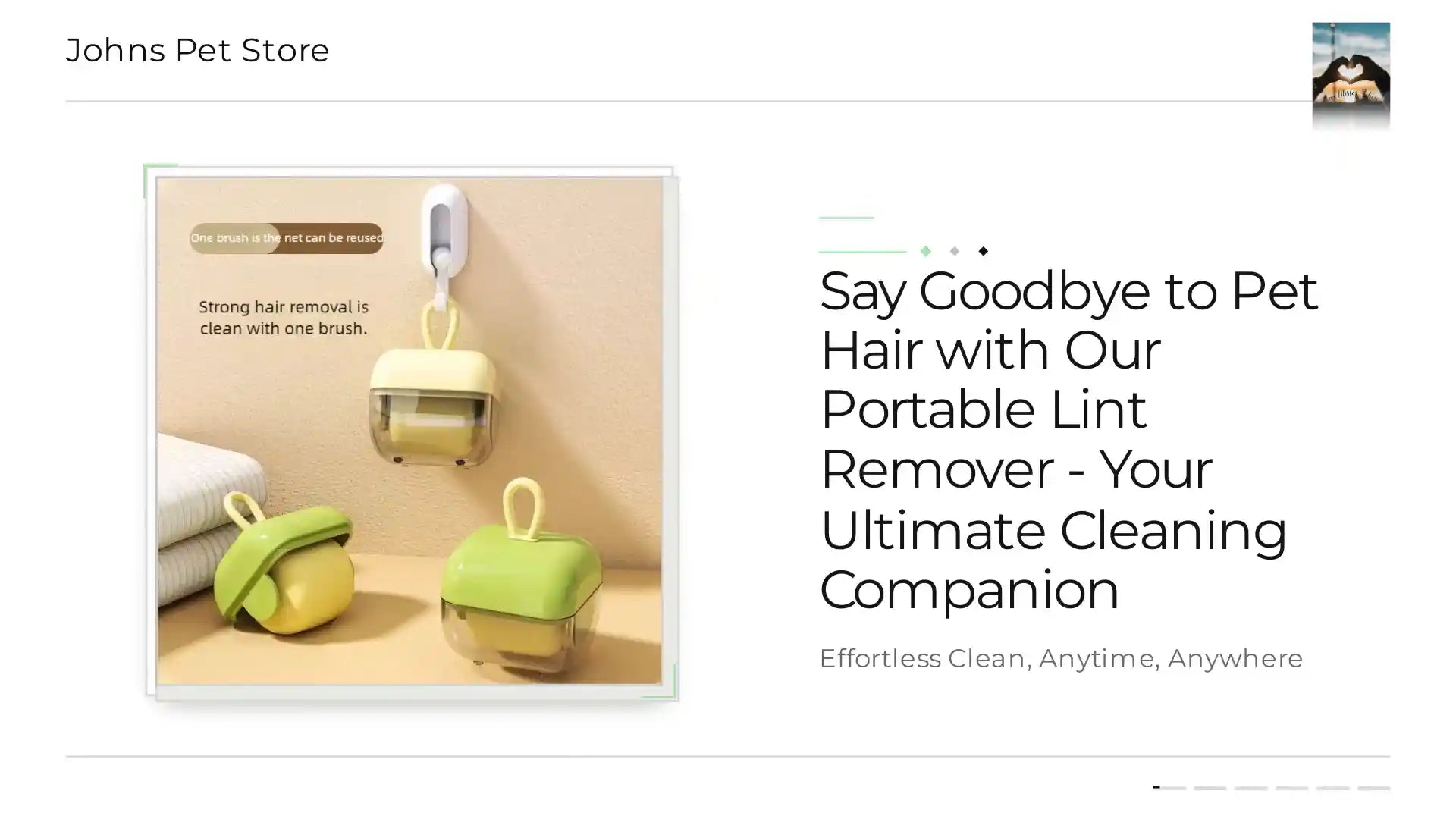 Say Goodbye to Pet Hair with Our Portable Lint Remover - Your Ultimate Cleaning Companion by@Outfy