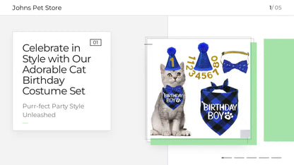 Celebrate in Style with Our Adorable Cat Birthday Costume Set by@Outfy