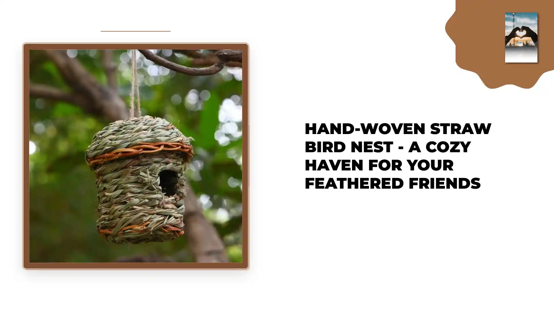 Hand-Woven Straw Bird Nest - A Cozy Haven for Your Feathered Friends by@Outfy