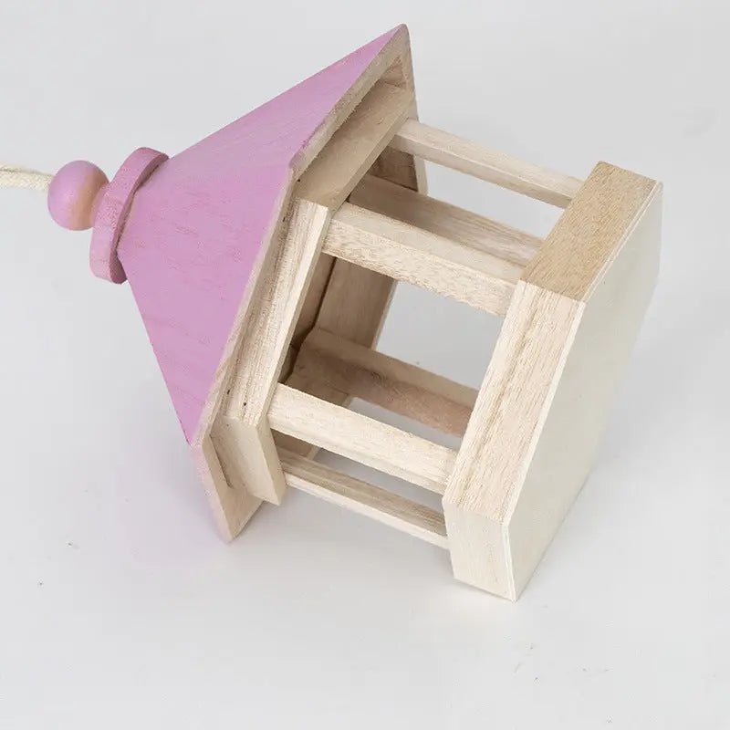 Colorful Handmade Wooden Birdhouse - Garden Decor - Johns Pet Store