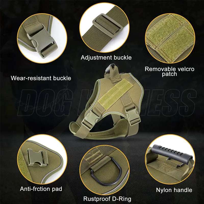 Premium Dog Harness for German Shepherd & Golden Retriever - Secure and Durable Training Vest - Johns Pet Store