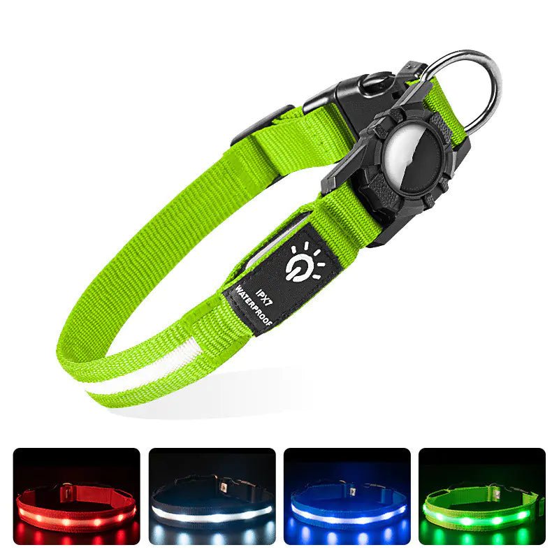 Tracker Shine Pet Collar Locator Waterproof For Active Pets In Red Green Blue White - Johns Pet Store