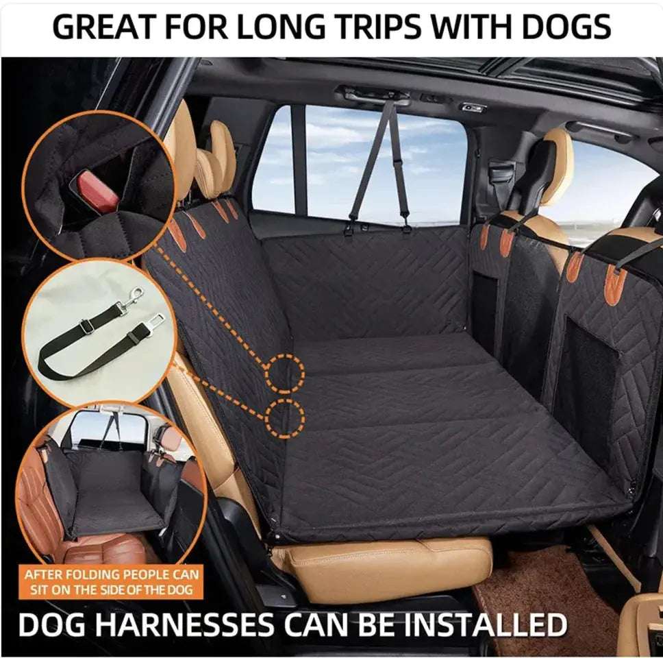 Waterproof Durable Car Dog Bed For Pets - Travel Safe Car Seat Cushion With Non Slip Bottom - Johns Pet Store