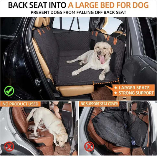 Waterproof Durable Car Dog Bed For Pets - Travel Safe Car Seat Cushion With Non Slip Bottom - Johns Pet Store
